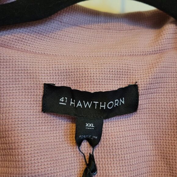 $128 NEW XXL 41 HAWTHORNE ROLL TAB 3/4 SLEEVE DUSTY PINK STRETCH KNIT BLAZER NWT - Picture 3 of 7